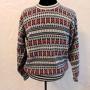VTG crewneck acrylic dadcore grandpa sweater. Large. Today's News.